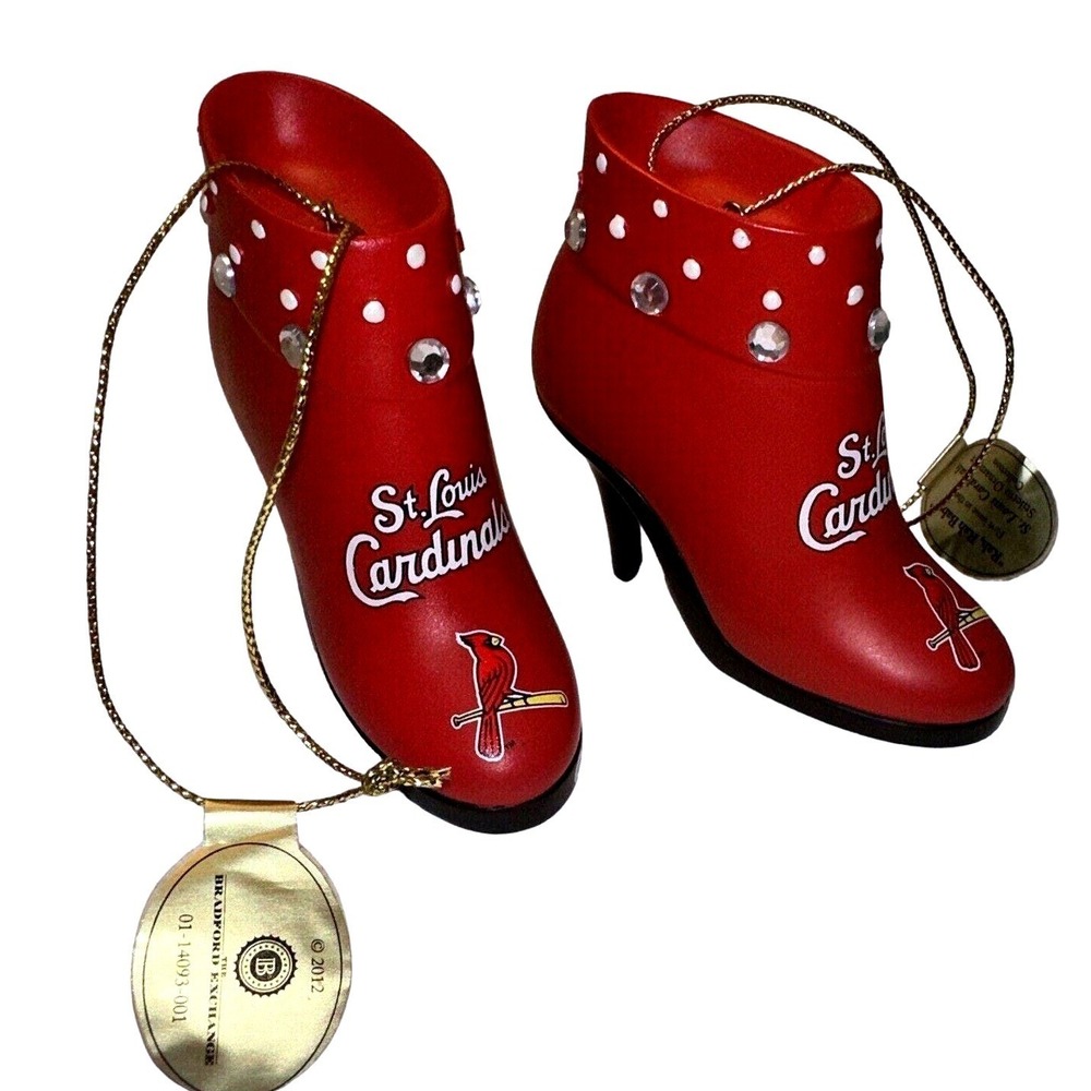 Bradford Exchange St. Louis Cardinals‎ Boot Ornament Rhinestone Decor - Picture 3 of 8